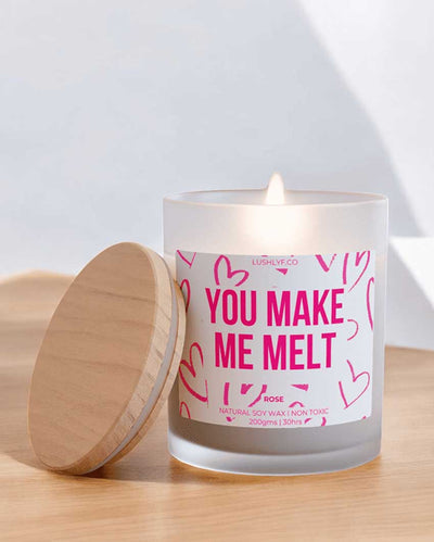 Make Me Melt Valentine’s Rose Soy Wax Candle | 3 x 4 inches | 200ml