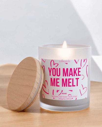 Make Me Melt Valentine’s Rose Soy Wax Candle | 3 x 4 inches | 200ml