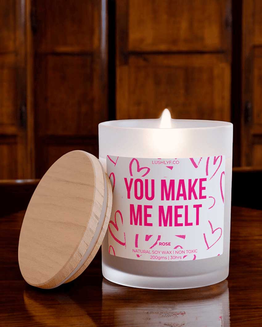 Make Me Melt Valentine’s Rose Soy Wax Candle | 3 x 4 inches | 200ml