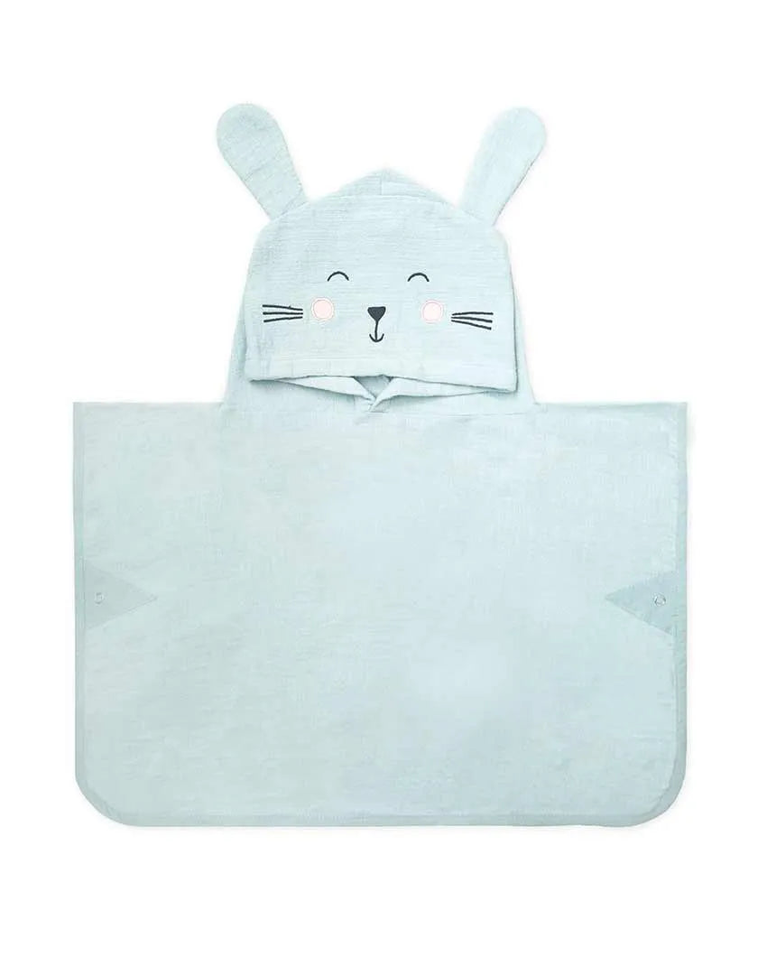 Bunny Soft Cotton Hooded Poncho Towel | 17 x 30 inches