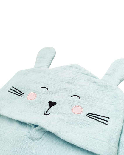 Bunny Soft Cotton Hooded Poncho Towel | 17 x 30 inches