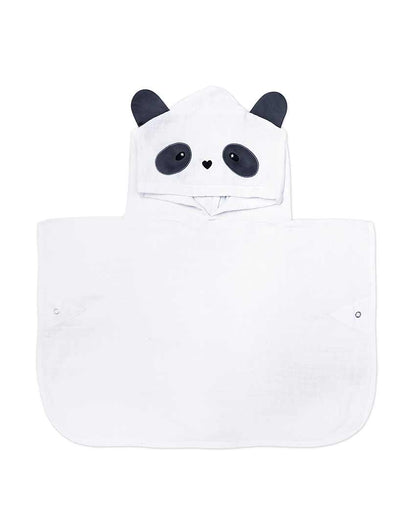 Panda Style Cotton Hooded Poncho Towel