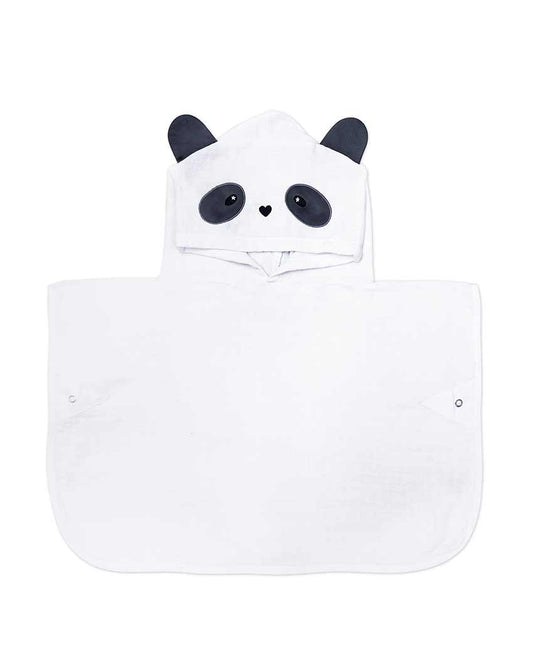 Panda Style Cotton Hooded Poncho Towel | 17 x 30 inches