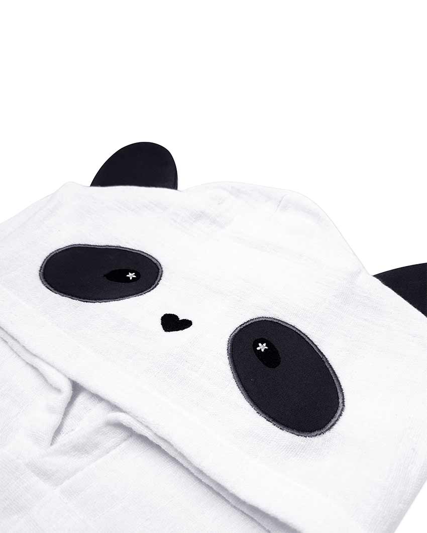 Panda Style Cotton Hooded Poncho Towel