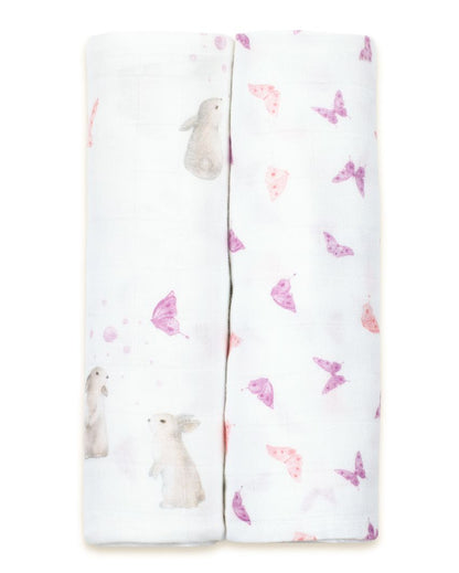 Best Buds Bamboo Muslin Swaddles | Set Of 2 | 42 x 42 inches