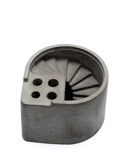 Unique Simple Shape Mistero Concrete Ashtray | 4 x 4 x 2 inches