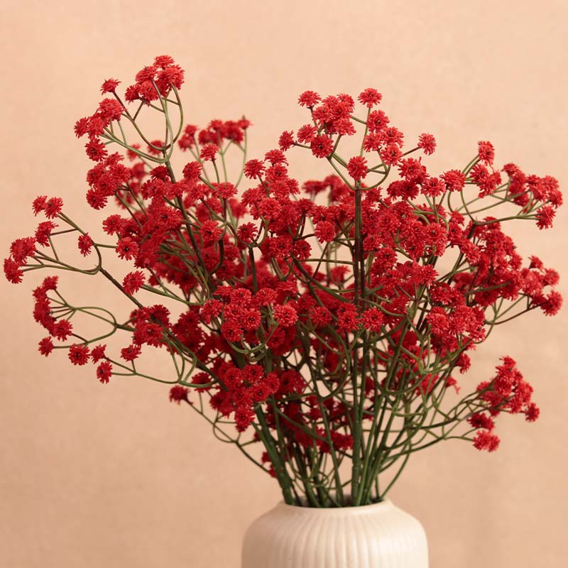 Artificial Baby's Breath Sticks | Set of 6 Red