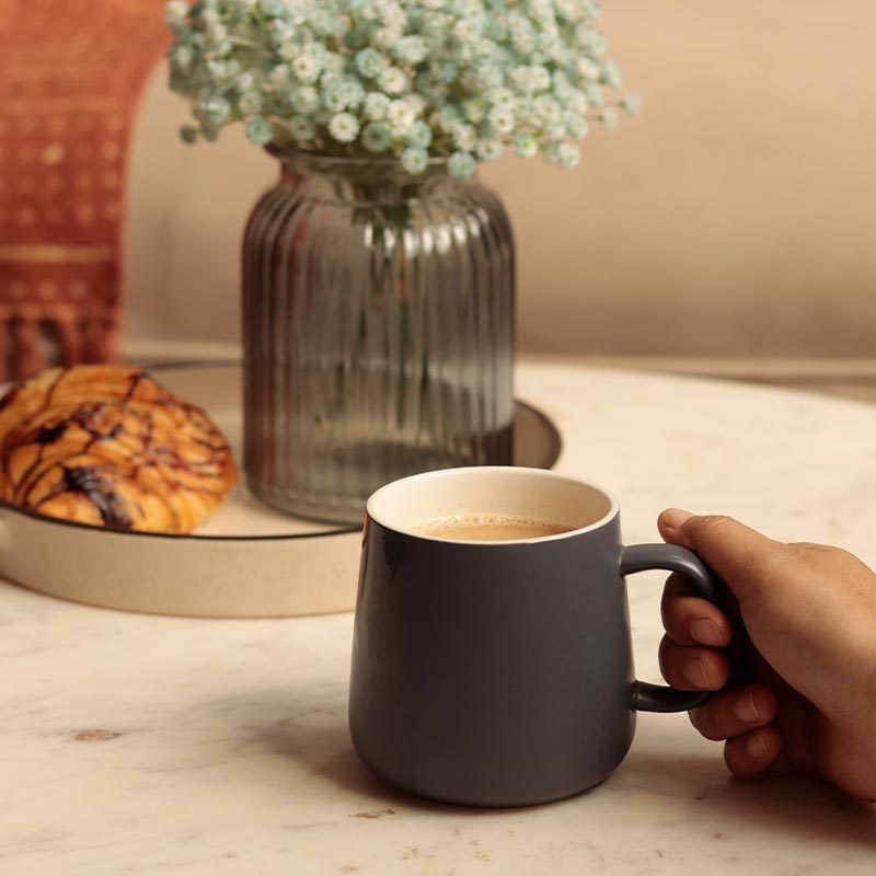 Matte Finish Ceramic Tea & Coffee Mug Grey