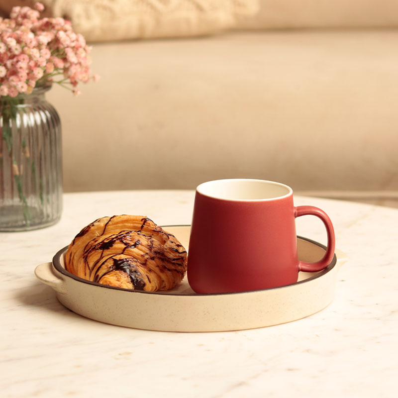 Matte Finish Ceramic Tea & Coffee Mug Red