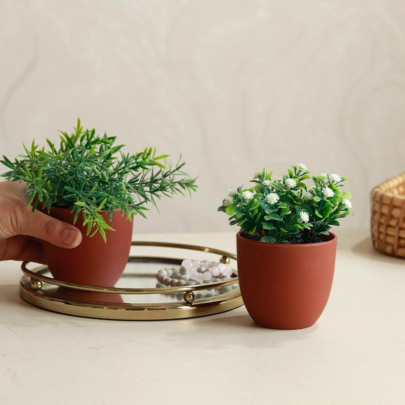 Small Artificial Plants | 6 inches | Set of 2 Default Title