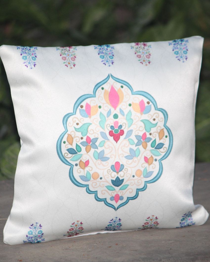 Maergarita Saarang Satin Cushion Covers | Set of 5 | 13 x 13 inches , 16 x 16 Inches