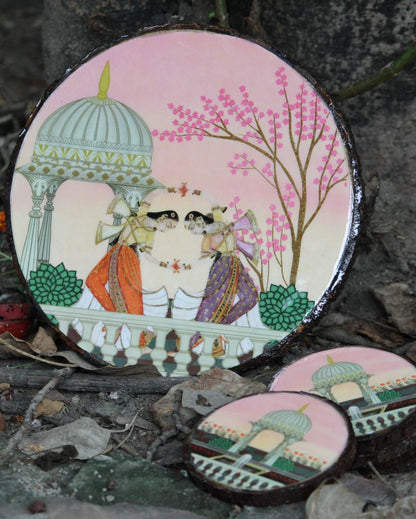 Nritya Platter & Coaster Set