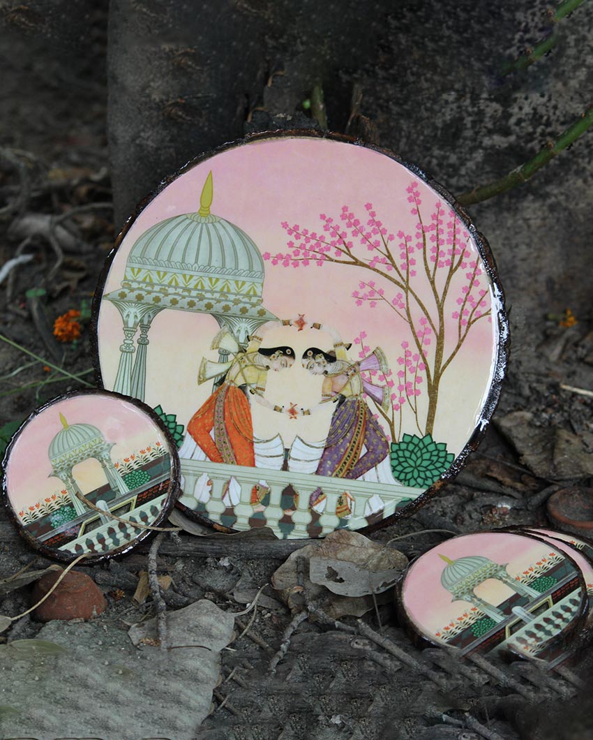 Nritya Platter & Coaster Set