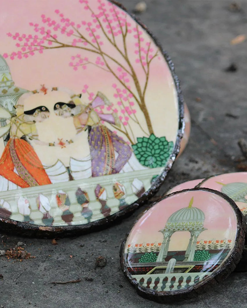 Nritya Platter & Coaster Set