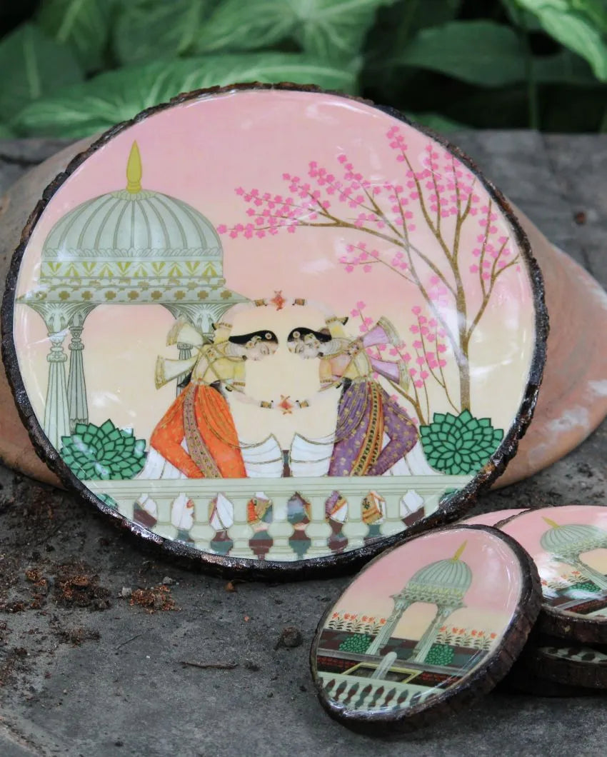 Nritya Platter & Coaster Set