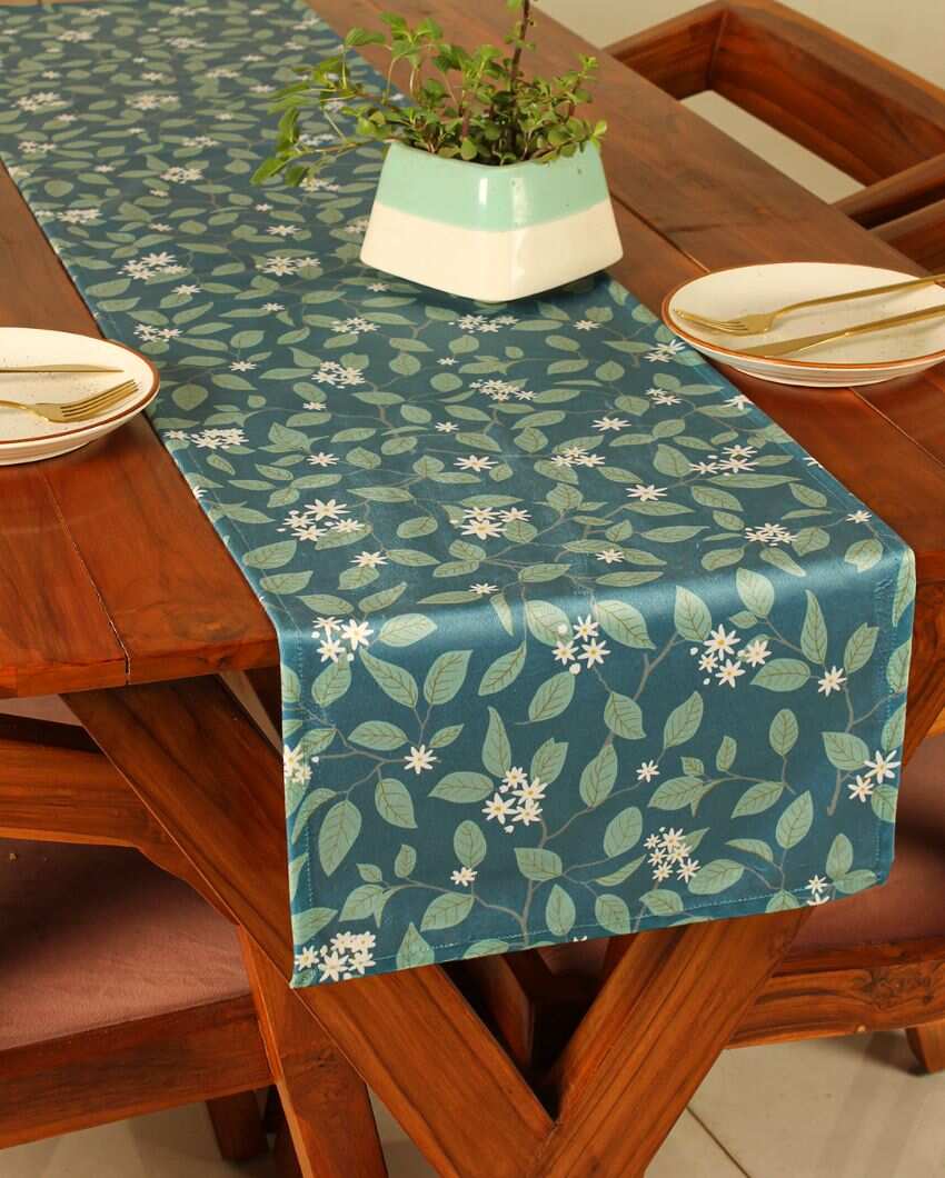 Mogra Printed Velvet Table Runner | 13 x 59 inches