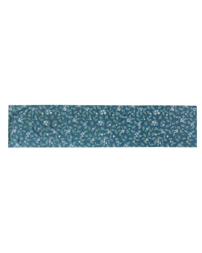 Mogra Printed Velvet Table Runner | 13 x 59 inches