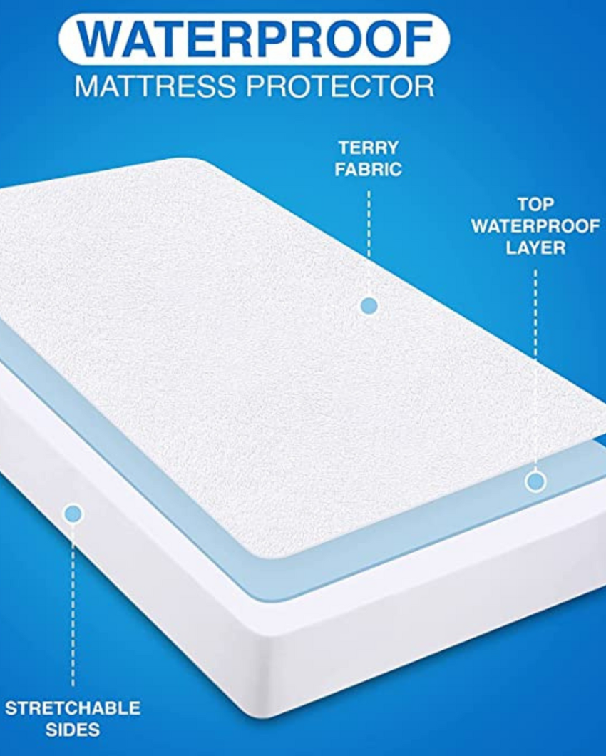 Deluxe Armor Waterproof Small Single Bed Mattress Protector | 72 x 36 inches