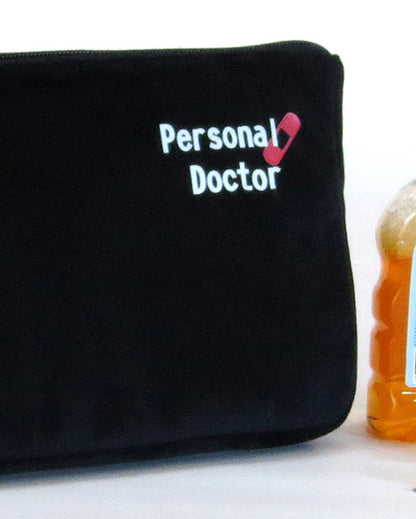 Compact Black Currant Medicine Pouch Bag | 9 X 2 X 6 inches