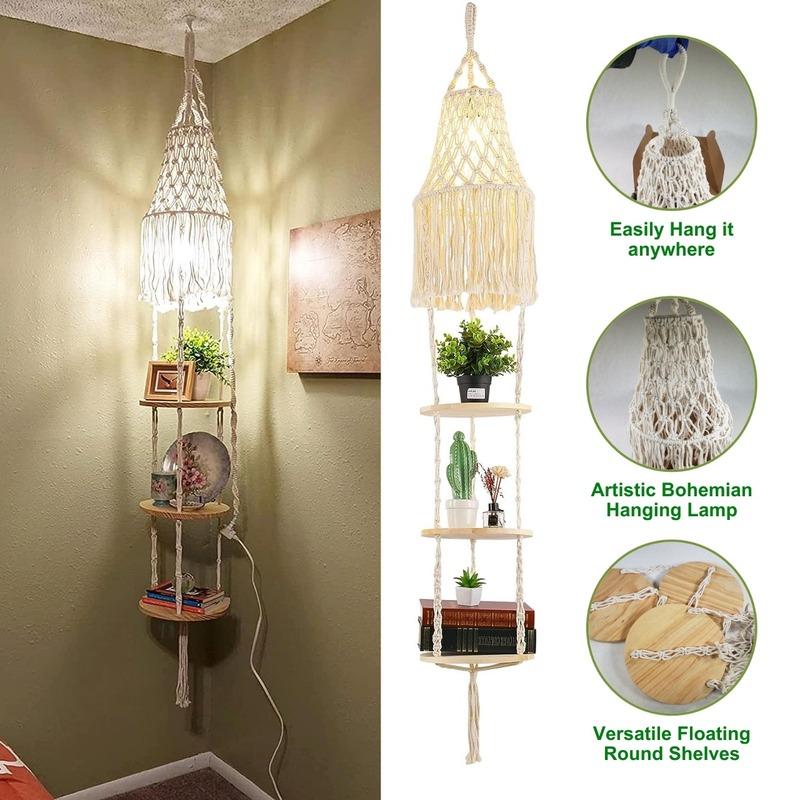 3 Tier Plant Hanger With Macrame Chandelier Default Title