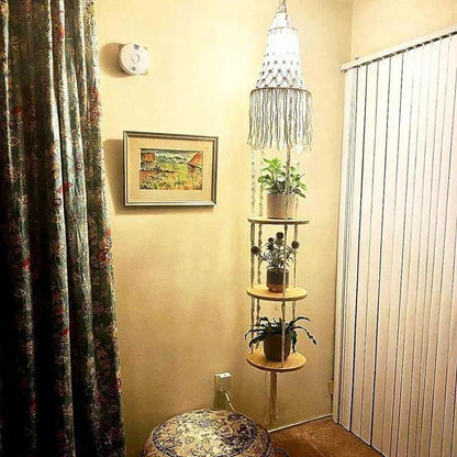 3 Tier Plant Hanger With Macrame Chandelier Default Title