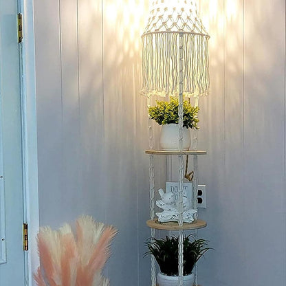 3 Tier Plant Hanger With Macrame Chandelier Default Title