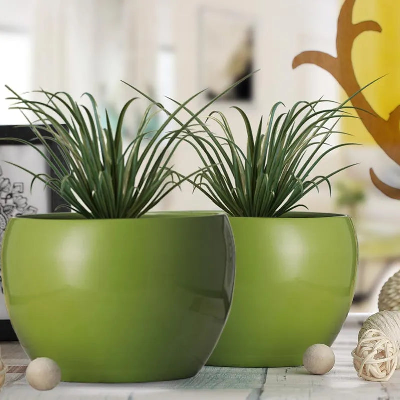 Sunshine Elegant Matte Finished Table Top Planter | Set Of 2 | 5 x 4 inches