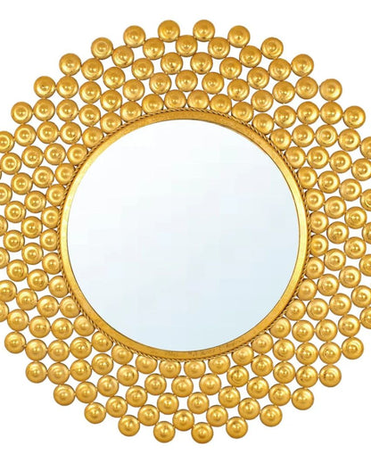 Mounted Hanging Metal Framed Round Mirror | 24 x 24 inches