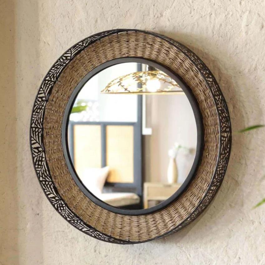 Rattan Hand Woven Mirror | 24 x 24 inches