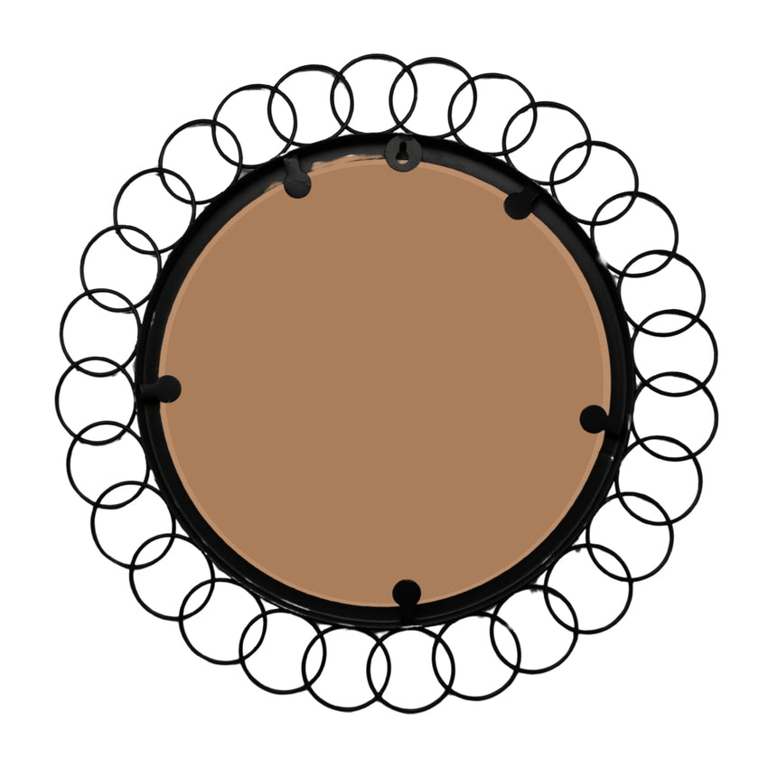 Designer Round Metal Frame Mirror | 19 x 3 x 19 inches