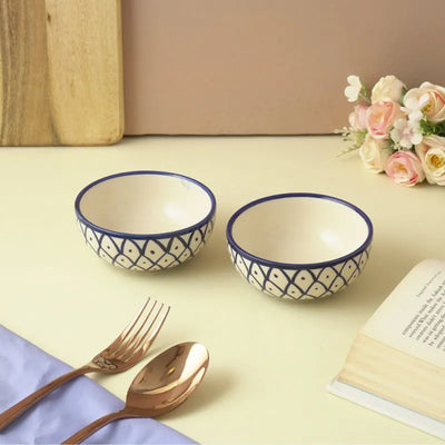 Blue Chakra Ceramic Bowl | Set of 2 Default Title