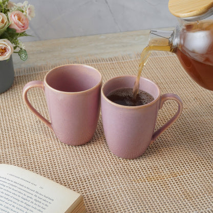 Blush Pink Ceramic Coffee Mug  | Set of 2