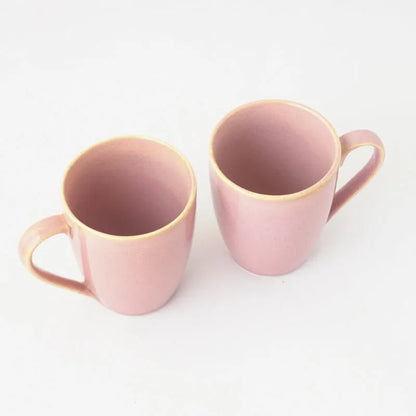 Blush Pink Ceramic Coffee Mug  | Set of 2