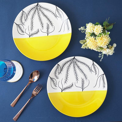 Abstract Ceramic Dinner Plates | Set of 2