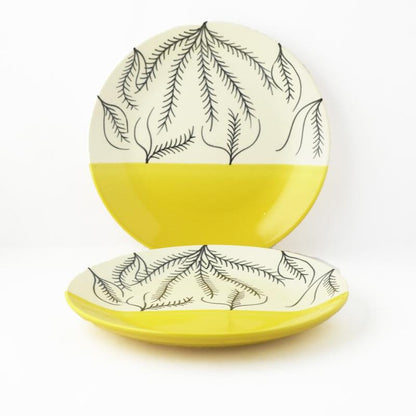 Abstract Ceramic Dinner Plates | Set of 2