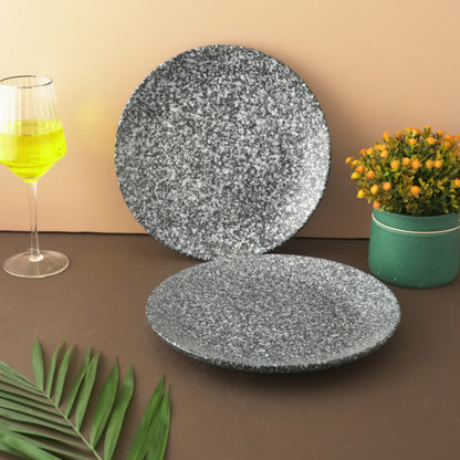 Marble Finished Ceramic Dinner Plates | Set of 2 Default Title