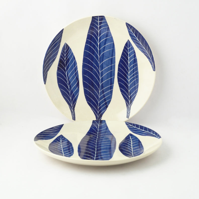 Ashoka Leaf Impress Dinner Plates | Set of 2 Default Title