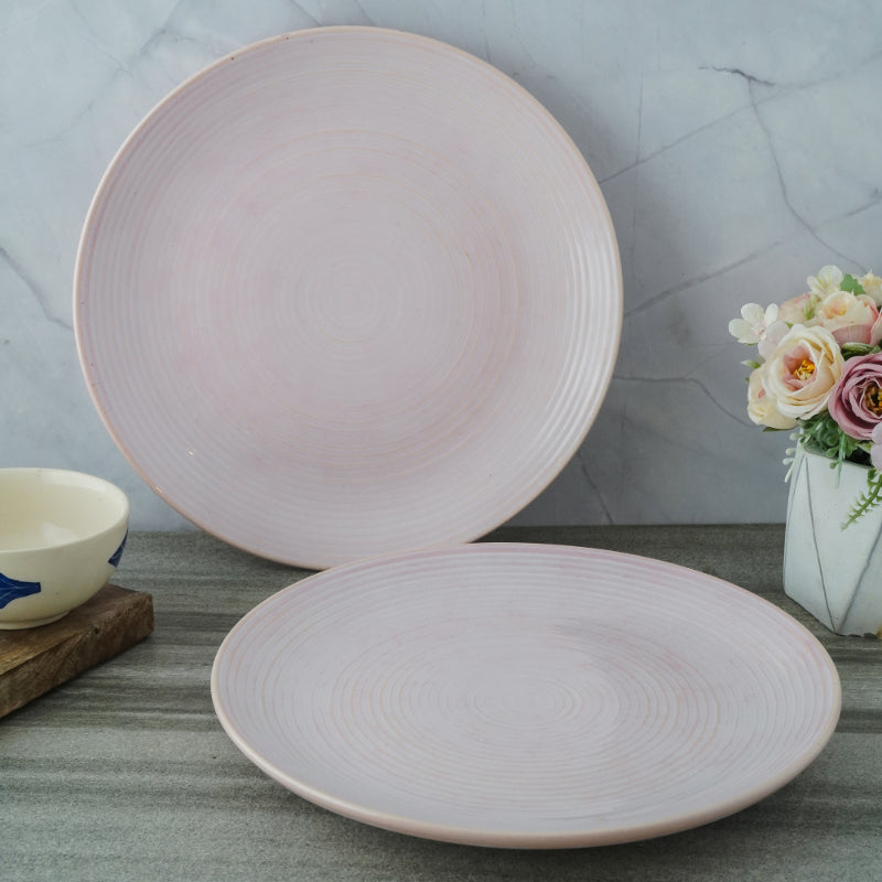 Pink Swirl Ceramic Dinner Plates | Set of 2 Default Title
