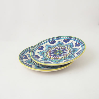 Ceramic Blue Mandala Quarter Plates | Set of 2 Default Title
