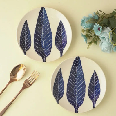 Ashoka Leaf Impress Quarter Plates | Set of 2 Default Title