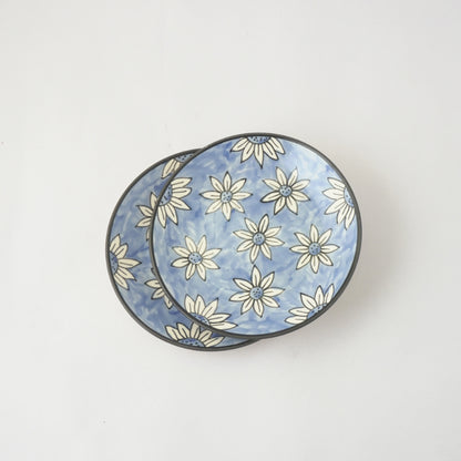 Blue Bloom Ceramic Quarter Plates | Set of 2 Default Title