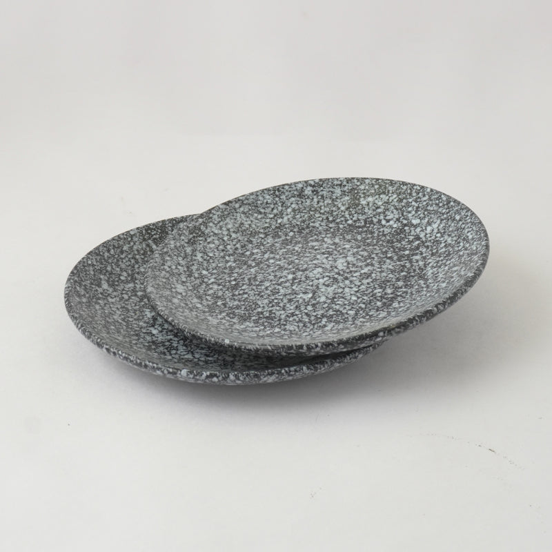 Marble Finished Ceramic Quarter Plates | Set of 2 Default Title