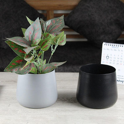 Grey & Black Tapper Iron Pots | Set Of 2 | 5.5 Inch