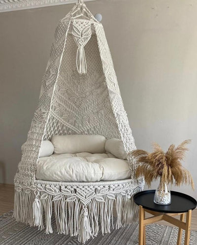 Premium Pearl Macrame Swing | 40 x 78 inches