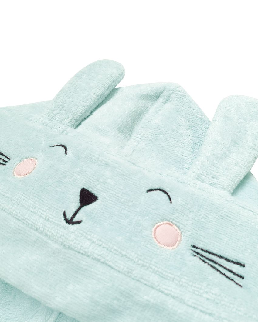 Bunny Soft Cotton Hooded Baby Robe | 17 x 30 inches