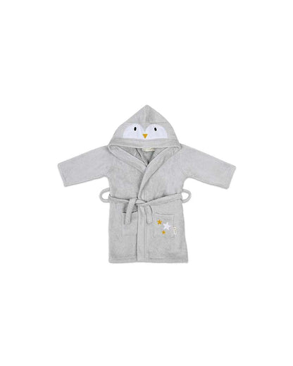 Penguin Style Cotton Hooded Baby Robe