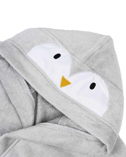 Penguin Style Cotton Hooded Baby Robe