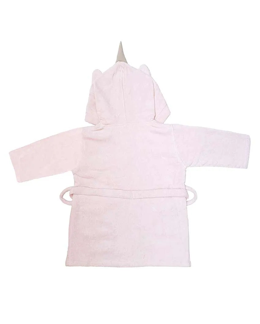 Unicorn Style Cotton Hooded Baby Robe | 17 x 30 inches