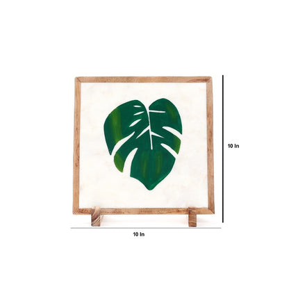 Grand Leaf Marble Showpiece | 10 x 10 inches