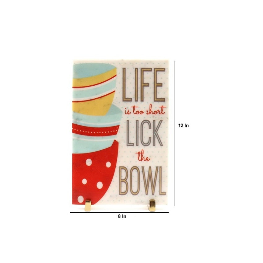 Bowl-Licking Fun Showpiece | 8 x 12 inches